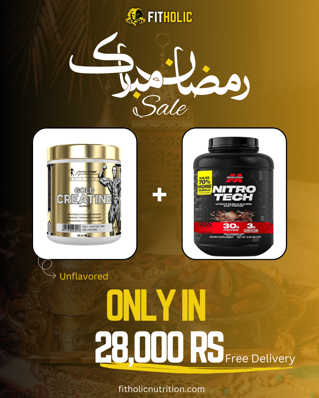 Ramadan OFFER (Gold Creatine + Multitech Nitrotech Whey)